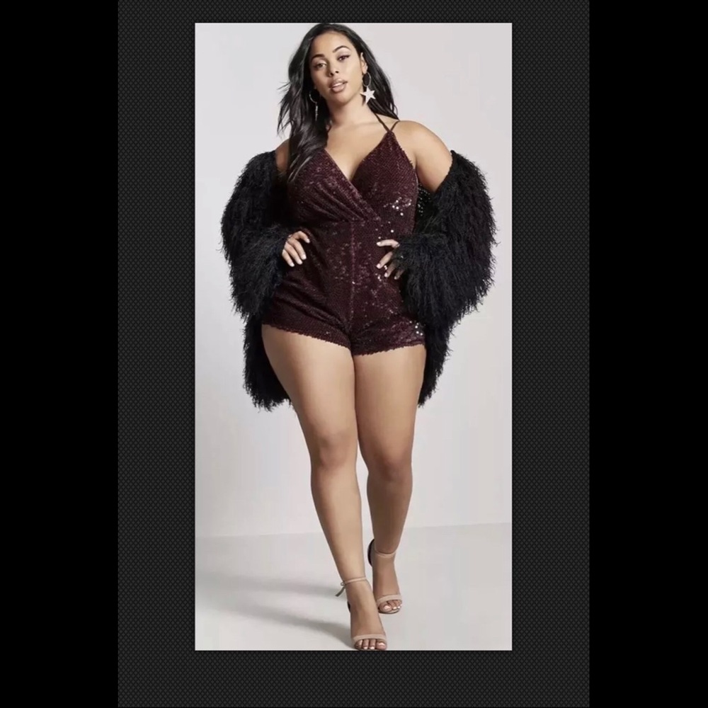 NWT Forever  21+ - velvet knit romper 3x